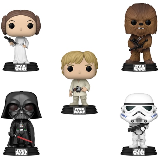 Funko Pop Luke Skywalker Princess Leia Chewbacca Darth Vader Stormtrooper 5-pack - Star Wars
