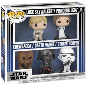 Funko Pop Luke Skywalker Princess Leia Chewbacca Darth Vader Stormtrooper 5-pack - Star Wars