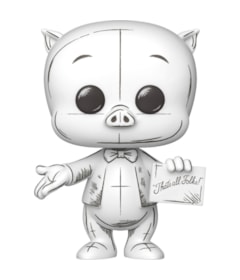 Produto Funko Pop Porky Pig Sketched Deco Gaguinho #2012 - Looney Tunes
