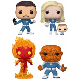 Funko Pop Quarteto Fantástico #1514 a #1517 Completo - Fantastic Four - Marvel