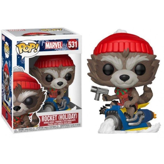 Funko Pop Rocket Holiday #531 Rocket Raccoon de Natal - Marvel
