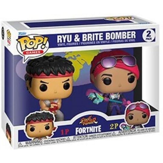 Funko Pop Ryu & Brite Bomber 2-pack - Street Fighter Fortnite