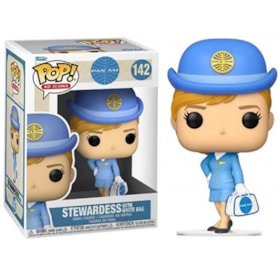 Funko Pop Stewardess with white bag Aeromoça #142 - Pan Am - AD Icons