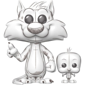 Funko Pop Sylvester & Tweety Sketched Deco Frajola e Piu-Piu #2013 - Looney Tunes
