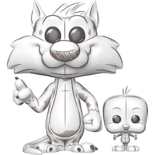 Funko Pop Sylvester & Tweety Sketched Deco Frajola e Piu-Piu #2013 - Looney Tunes