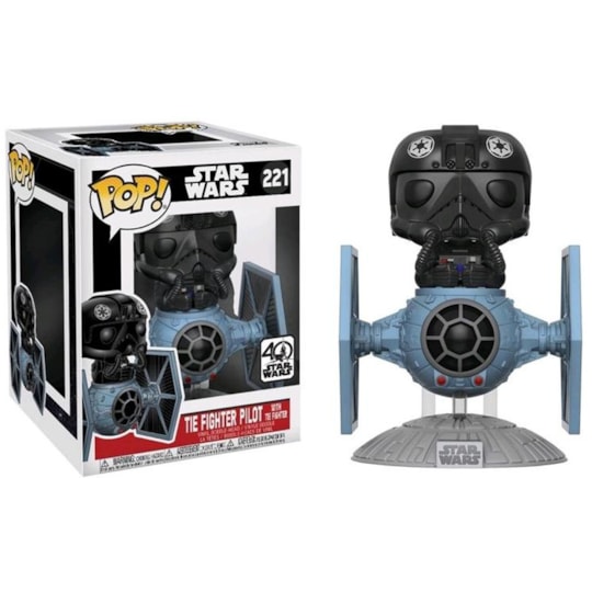 Funko Pop Tie Fighter Pilot C/ Tie Fighter #221 - Pop Rides - Star Wars