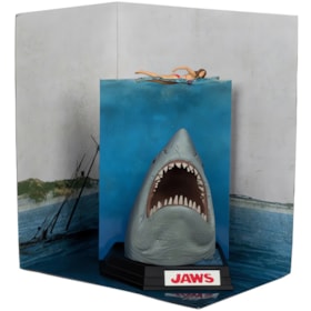 Jaws 6" Scale Posed Figure Tubarão 50th Anniversary Movie Maniacs
