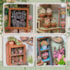 Kit de Montar Champs-Elysees Florist Book Nook Diorama para prateleira - Hands Craft Cutebee