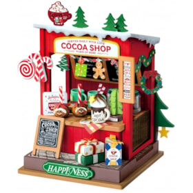 Kit de Montar Cocoa Shop Book Nook Diorama para prateleira - Hands Craft Rolife