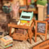 Kit de Montar Corner Bookstore Book Nook Diorama para prateleira - Hands Craft Rolife