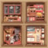 Kit de Montar Corner Coffee Shop Book Nook Diorama para prateleira - Hands Craft Cutebee
