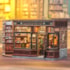 Kit de Montar Corner Coffee Shop Book Nook Diorama para prateleira - Hands Craft Cutebee