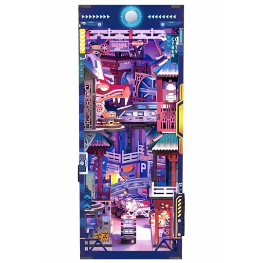 Kit de Montar Cyber City Book Nook - Diorama para prateleira - Hands Craft - Tonecheer