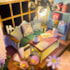 Kit de Montar Darcy Flower House Book Nook Diorama para prateleira - Hands Craft Hongda