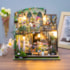 Kit de Montar Darcy Flower House Book Nook Diorama para prateleira - Hands Craft Hongda