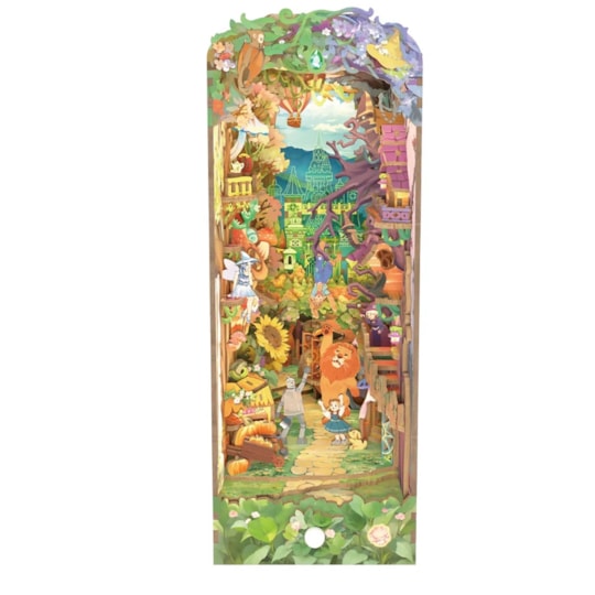 Kit de Montar Dorothy's Journey Book Nook Diorama para prateleira - O Mágico de Oz - Hands Craft Tonecheer