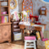 Kit de Montar Elsa's Tailoring Book Nook Diorama para prateleira Hands Craft Rolife