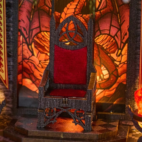 Kit de Montar Ember Throne Book Nook Diorama para prateleira - Hands Craft