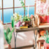 Kit de Montar Emily's Flower Shop Book Nook Diorama para prateleira Hands Craft Rolife