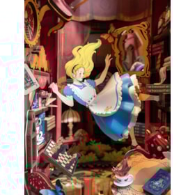Kit de Montar Fall into Wonder Alice Book Nook - Diorama para prateleira - Hands Craft Rolife