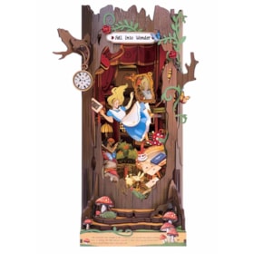 Kit de Montar Fall into Wonder Alice Book Nook - Diorama para prateleira - Hands Craft Rolife