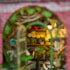 Kit de Montar Flower Shop Book Nook Diorama para prateleira - Hands Craft