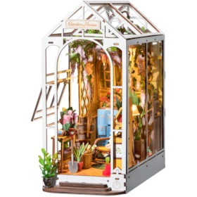 Kit de Montar Garden House Book Nook Diorama para prateleira - Hands Craft Rolife