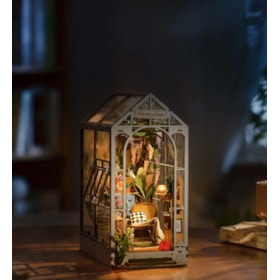 Kit de Montar Garden House Book Nook Diorama para prateleira - Hands Craft Rolife