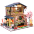 Kit de Montar Gibbon Sushi House Book Nook Diorama para prateleira - Hands Craft Hongda