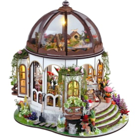Kit de Montar Greenhouse Oasis Book Nook Diorama para prateleira - Hands Craft