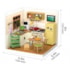 Kit de Montar Happy Meals Kitchen Book Nook Diorama para prateleira Hands Craft Rolife