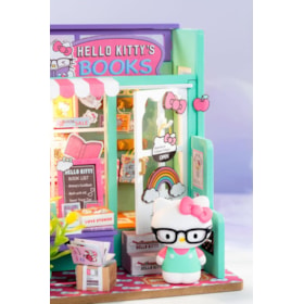 Kit de Montar Hello Kitty Bookstore Book Nook Diorama para prateleira - Hello Kitty - Hands Craft