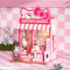 Kit de Montar Hello Kitty Patisserie Book Nook Diorama para prateleira - Hello Kitty - Hands Craft