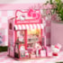 Kit de Montar Hello Kitty Patisserie Book Nook Diorama para prateleira - Hello Kitty - Hands Craft