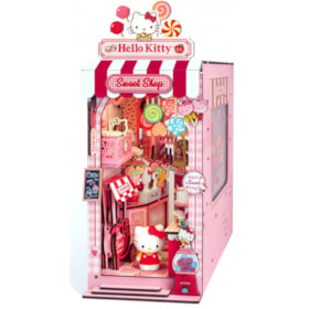 Kit de Montar Hello Kitty Sweet Shop Book Nook Diorama para prateleira - Hello Kitty - Hands Craft