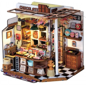 Kit de Montar Henry's Chocolate Book Nook Diorama para prateleira - Hands Craft Rolife
