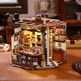 Kit de Montar Henry's Chocolate Book Nook Diorama para prateleira - Hands Craft Rolife