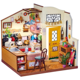 Kit de Montar Homey Kitchen Book Nook Diorama para prateleira Hands Craft Rolife