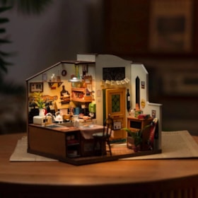 Kit de Montar Homey Kitchen Book Nook Diorama para prateleira Hands Craft Rolife