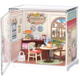 Kit de Montar Honey Tea Lounge Book Nook Diorama para prateleira - Hands Craft Rolife