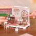Kit de Montar Honey Tea Lounge Book Nook Diorama para prateleira - Hands Craft Rolife