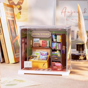 Kit de Montar Memory Book Store Book Nook Diorama para prateleira - Hands Craft Rolife