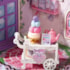 Kit de Montar My Melody and Kuromi Tea Party Book Nook Diorama para prateleira - Hello Kitty - Hands Craft
