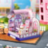 Kit de Montar My Melody and Kuromi Tea Party Book Nook Diorama para prateleira - Hello Kitty - Hands Craft