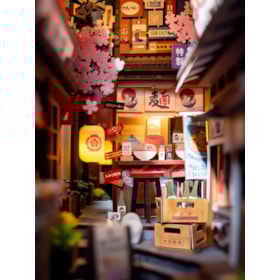 Kit de Montar Sakura Wine Alley Book Nook - Diorama para prateleira - Hands Craft Rolife