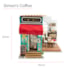Kit de Montar Simon's Cafe Book Nook Diorama para prateleira Hands Craft Rolife