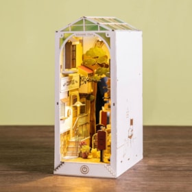 Kit de Montar Sunshine Town Book Nook Diorama para prateleira - Hands Craft Rolife