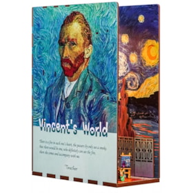 Kit de Montar Vincent's World Book Nook Diorama para prateleira - Hands Craft Tonecheer