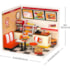 Kit de Montar Yum Yum Burger Book Nook Diorama para prateleira - Hands Craft Rolife