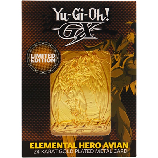 Limited Edition Elemental Hero Avian 24K Plated Ingot - Yu-Gi-Oh! - Fanattik Collectibles